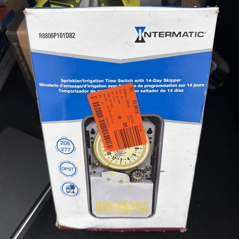 Intermatic R8806P101D82 Sprinkler Irrigation Timer 240V 14-Day Skipper NEMA 3R